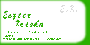 eszter kriska business card